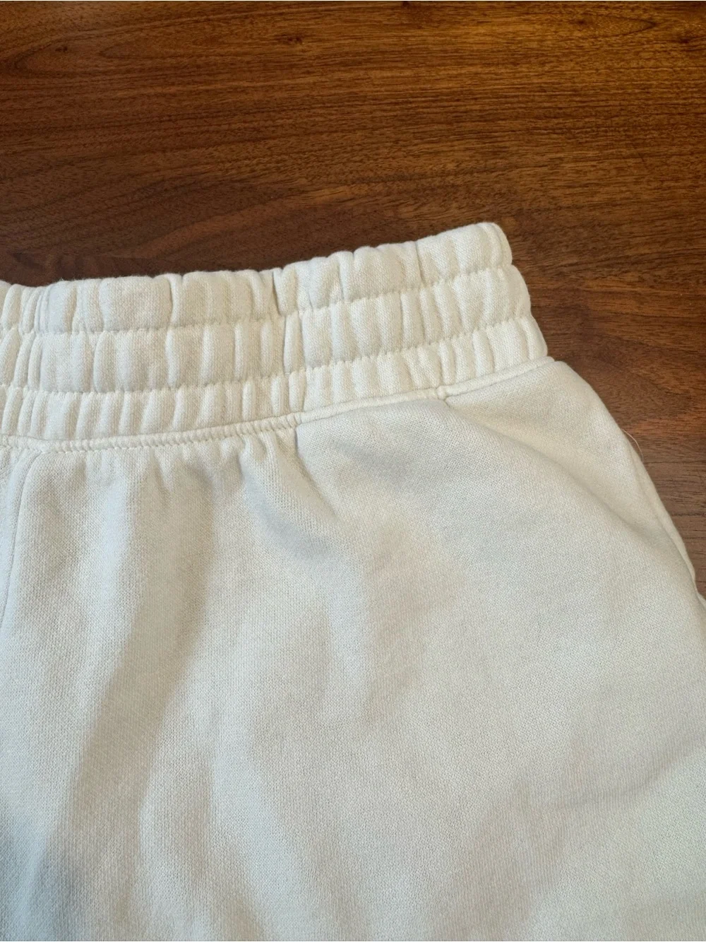 The North Face Women's Off-White Pull-On Cotton Fleece Shorts